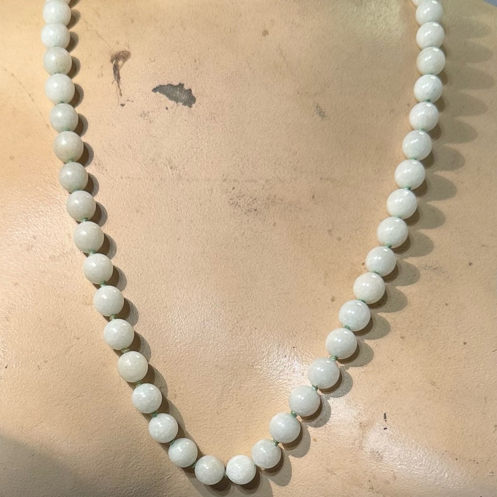 Jade beaded necklace